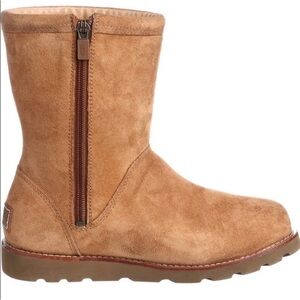 UGG Australia Selia Suede Sherpa Boots In Chestnut